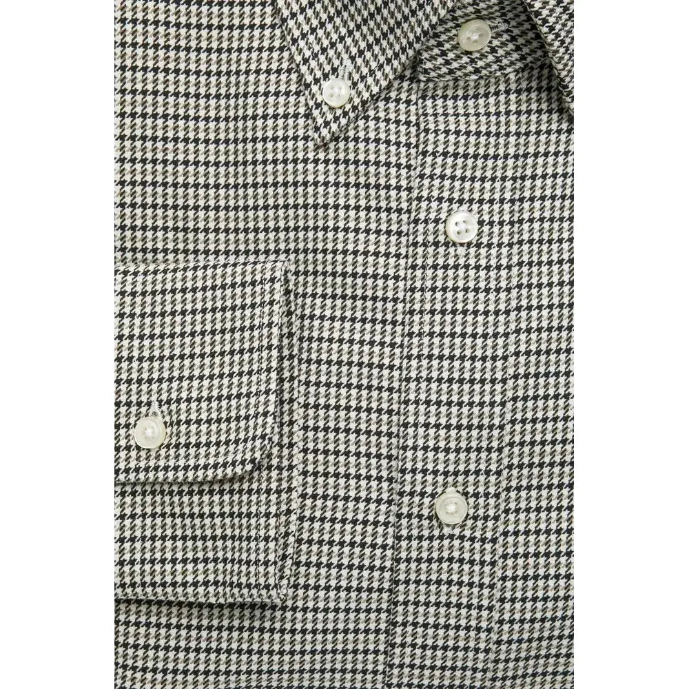 Robert Friedman Beige Cotton Men's Shirt RO-20448-M
