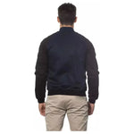 Verri Blue Cotton Men's Bomber Jacket Coats & Jackets
