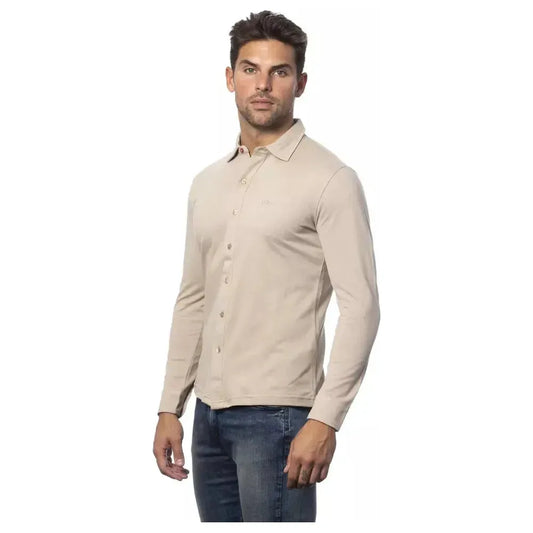Verri Beige Cotton Men Shirt VE-18291-XXL