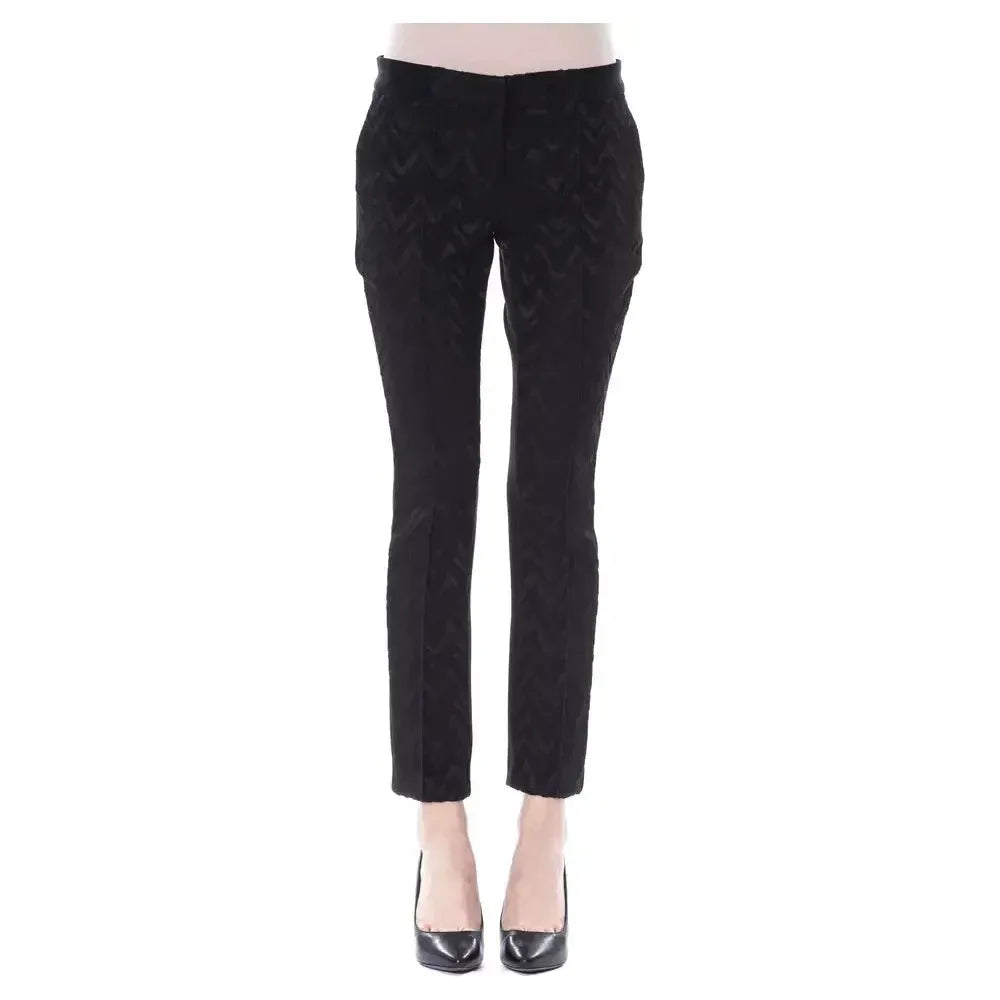 BYBLOS Black Marabou Women Pants