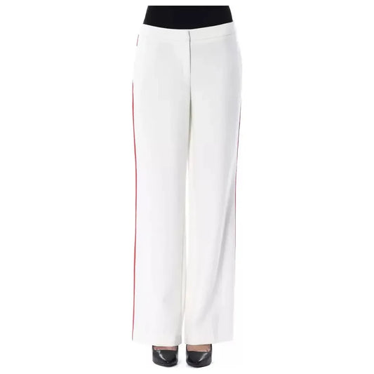 BYBLOS White Polyester Women Pants 1728,67345744032,BYBLOS,Casual Pants - Pants - Clothing,Clothing,IT40|S,IT42|M,Jeans & Pants - Women - Clothing,New with tags,Pants - Clothing,White,Women,Women - Clothing