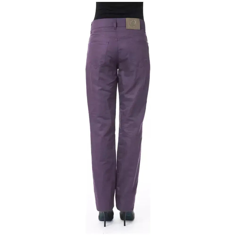 BYBLOS Purple Cotton Women Pant 1728,67345744032,BYBLOS,Casual Pants - Pants - Clothing,Clothing,Jeans & Pants - Women - Clothing,New with tags,Pants - Clothing,Purple,W28,W29,W30,Women,Women - Clothing