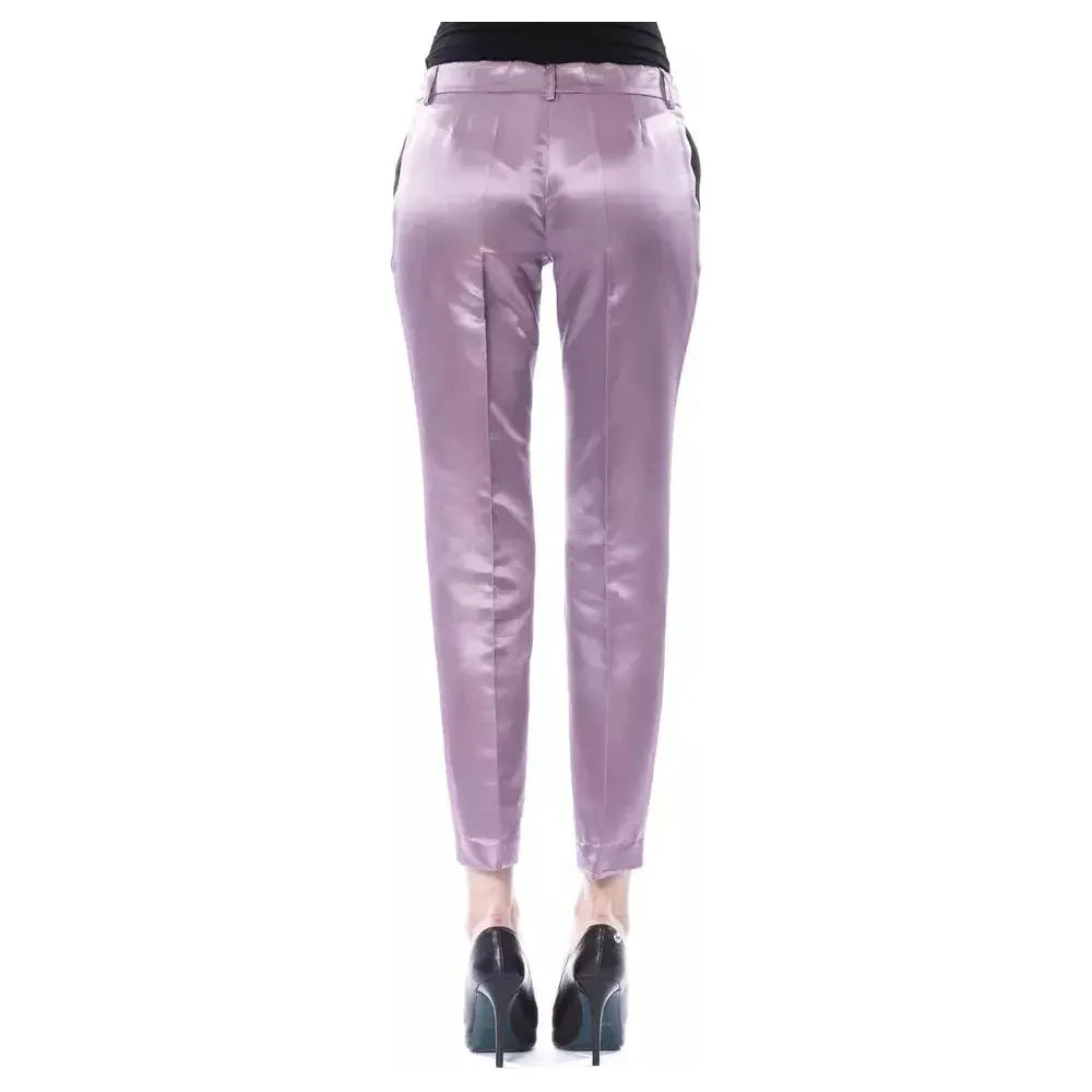 BYBLOS Purple Cotton Women Pants 1728,67345744032,BYBLOS,Casual Pants - Pants - Clothing,Clothing,IT44|L,Jeans & Pants - Women - Clothing,New with tags,Pants - Clothing,Purple,Women,Women - Clothing
