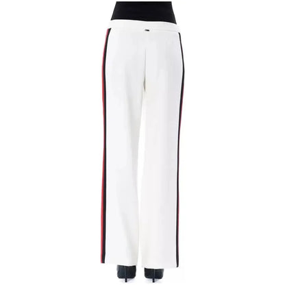 BYBLOS White Polyester Women Pants 1728,67345744032,BYBLOS,Casual Pants - Pants - Clothing,Clothing,IT40|S,IT42|M,Jeans & Pants - Women - Clothing,New with tags,Pants - Clothing,White,Women,Women - Clothing