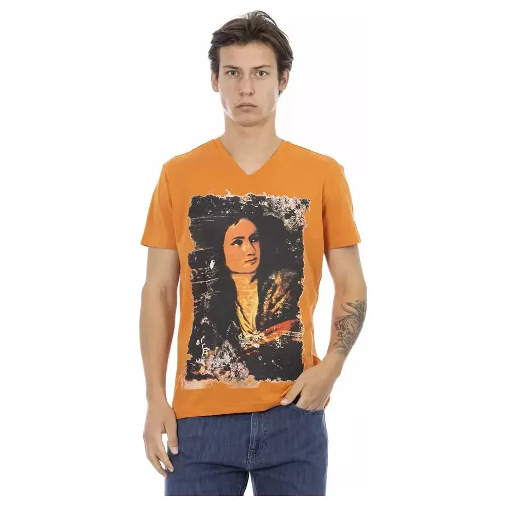 Trussardi Action Orange Cotton Men T-Shirt TR-22848-M