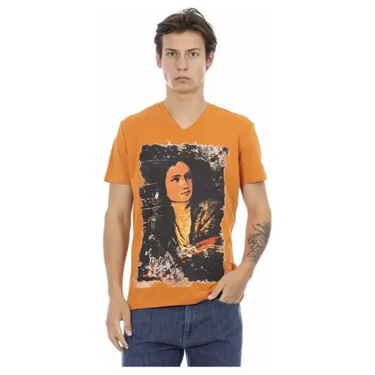 Trussardi Action Orange Cotton Men T-Shirt TR-22848-M