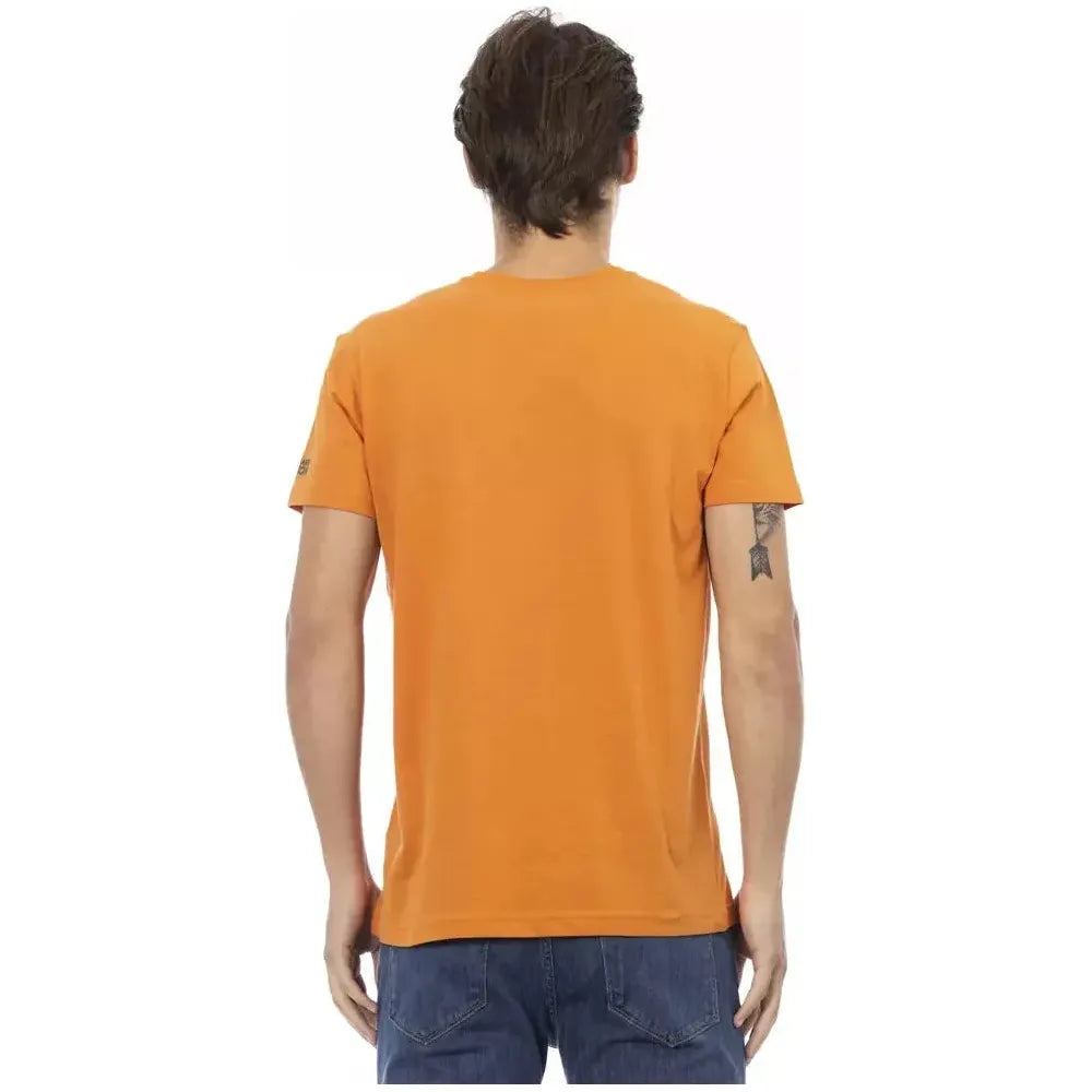 Trussardi Action Orange Cotton Men T-Shirt TR-22848-M