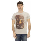 Trussardi Action Beige Cotton Men T-Shirt TR-22821-S