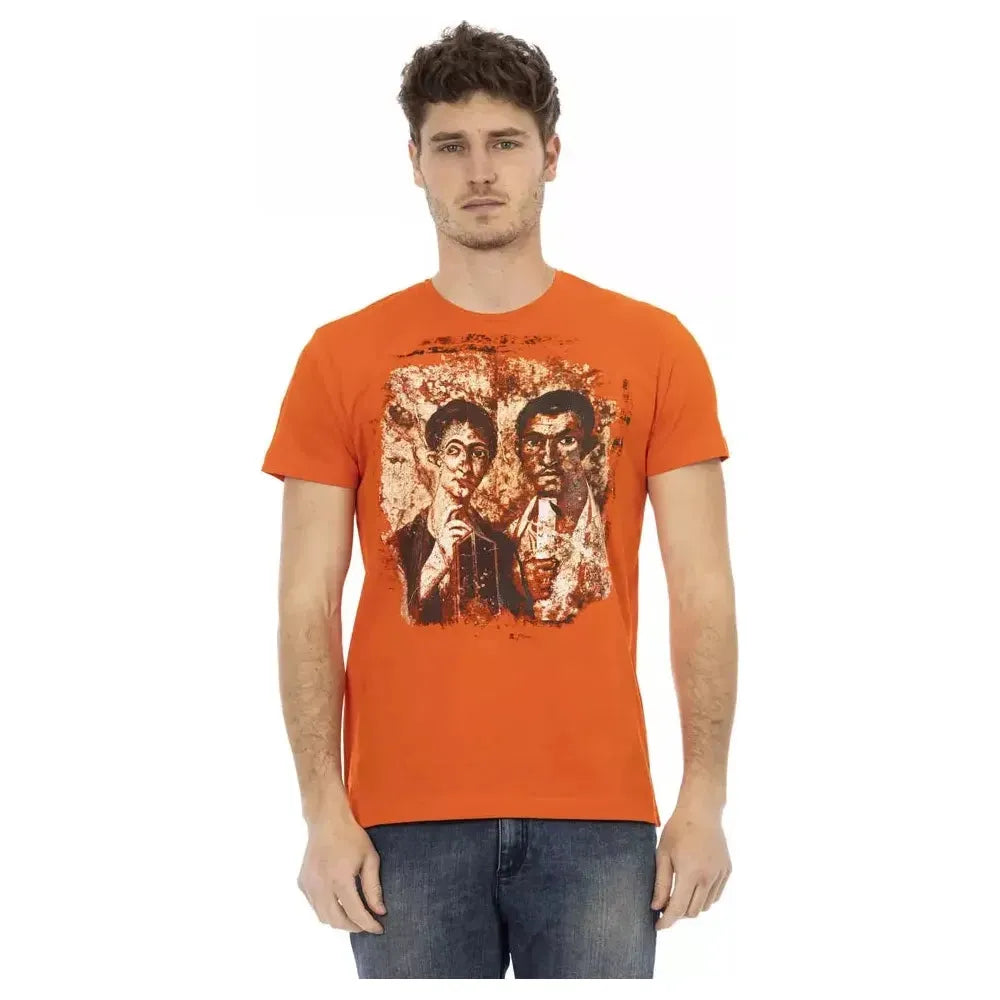 Trussardi Action Orange Cotton Men T-Shirt TR-22813-S