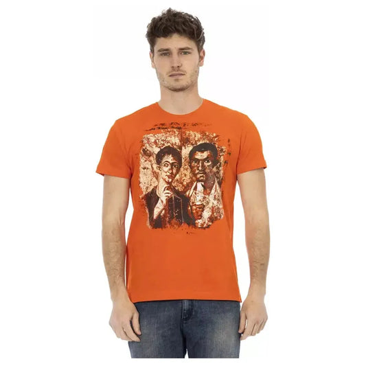 Trussardi Action Orange Cotton Men T-Shirt TR-22813-S