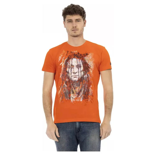 Trussardi Action Orange Cotton Men T-Shirt TR-22807-S
