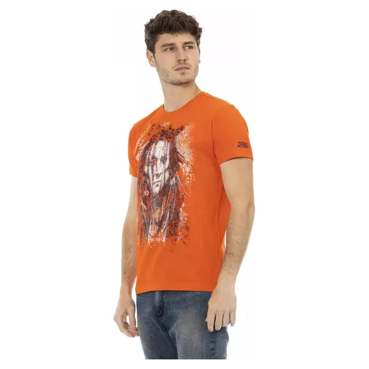 Trussardi Action Orange Cotton Men T-Shirt TR-22807-S