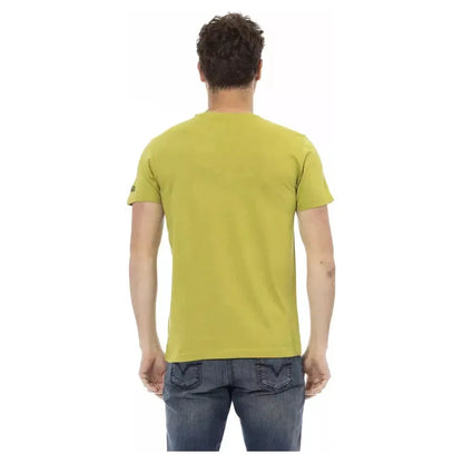 Trussardi Action Green Cotton Men T-Shirt