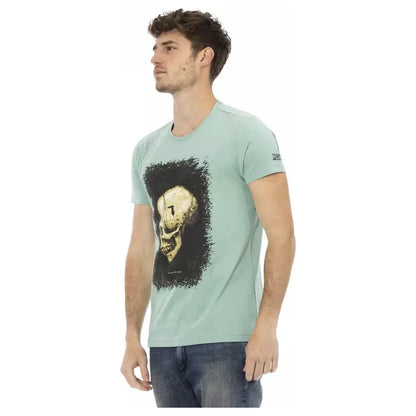 Trussardi Action Green Cotton Men T-Shirt