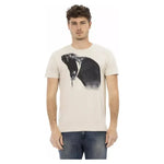 Trussardi Action Beige Cotton Men T-Shirt TR-22791-S