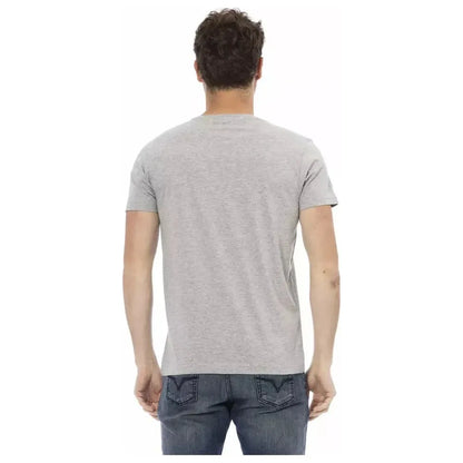 Trussardi Action Gray Cotton Men T-Shirt