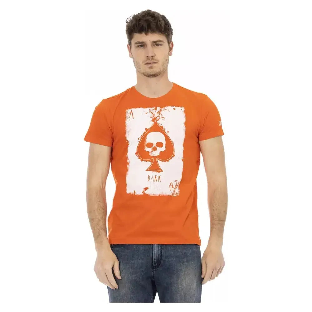 Trussardi Action Orange Cotton Men T-Shirt TR-22787-S