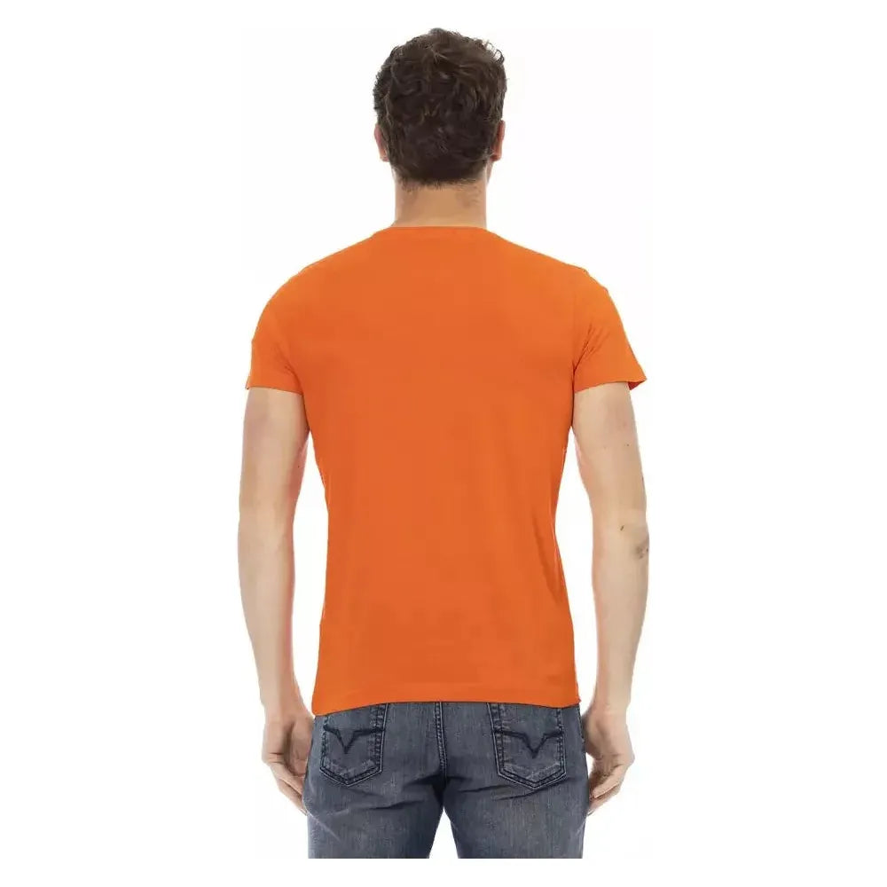 Trussardi Action Orange Cotton Men T-Shirt TR-22787-S