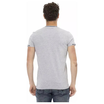 Trussardi Action Gray Cotton Men T-Shirt