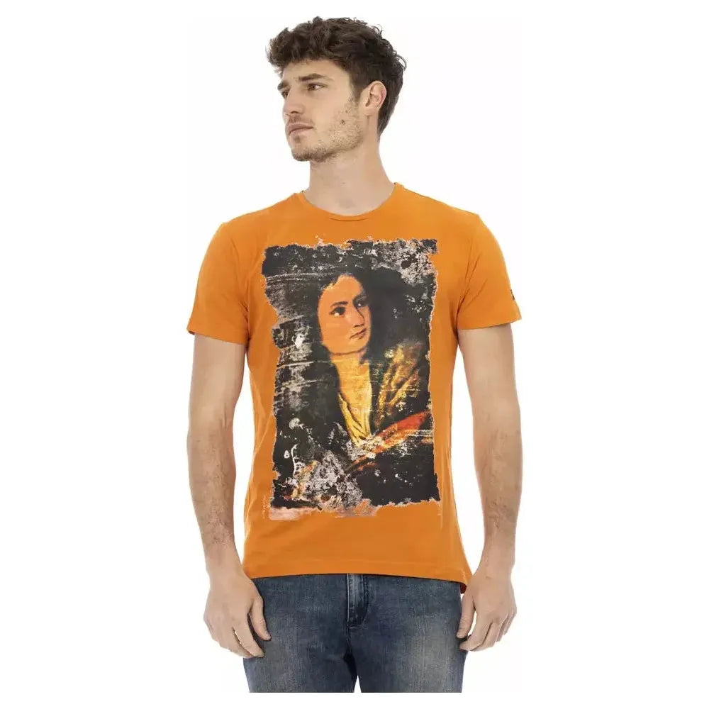 Trussardi Action Orange Cotton Men T-Shirt TR-22743-S