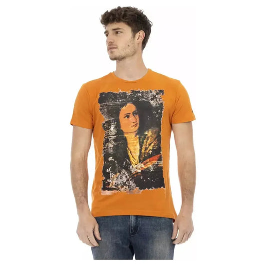 Trussardi Action Orange Cotton Men T-Shirt TR-22743-S
