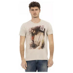 Trussardi Action Beige Cotton Men T-Shirt TR-22741-S