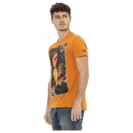 Trussardi Action Orange Cotton Men T-Shirt TR-22743-S