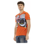 Trussardi Action Orange Cotton Men T-Shirt TR-22735-M