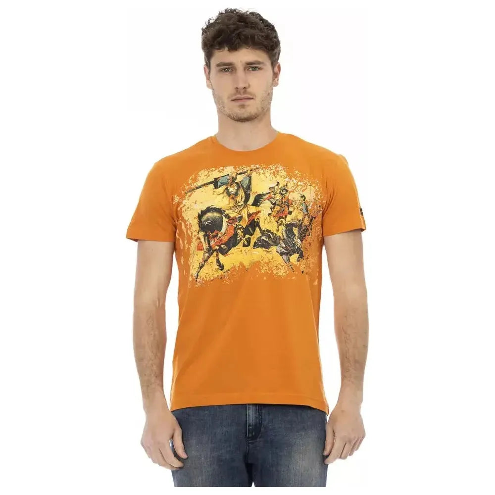 Trussardi Action Orange Cotton Men T-Shirt TR-22705-S
