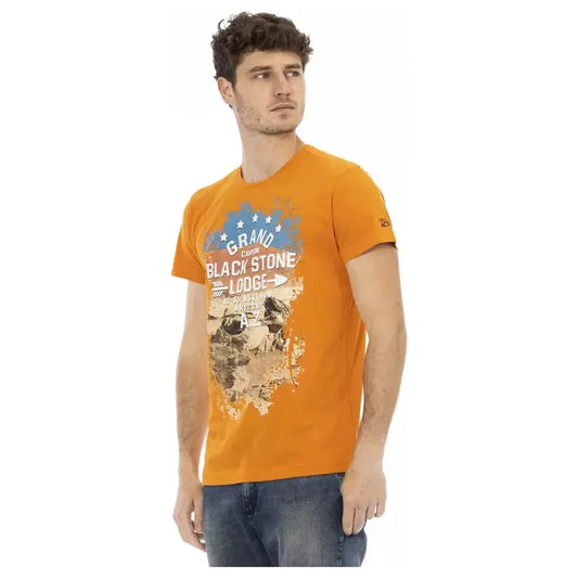 Trussardi Action Orange Cotton Men T-Shirt TR-22818-S