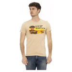 Trussardi Action Beige Cotton Men T-Shirt TR-22673-XL