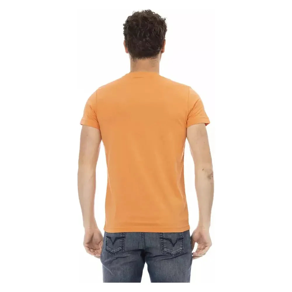 Trussardi Action Orange Cotton Men T-Shirt TR-22669-M