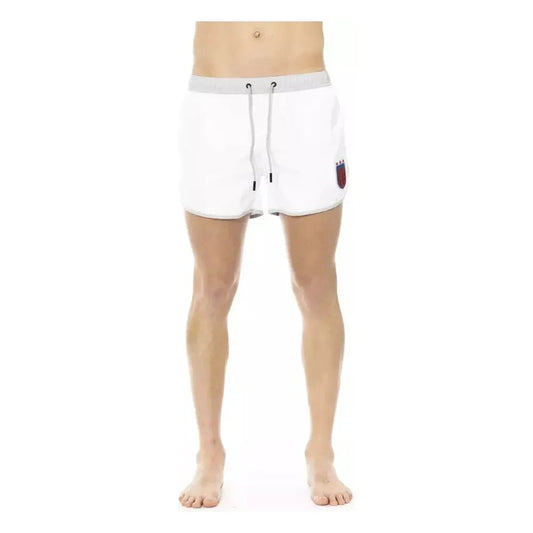 Bikkembergs White Polyester Men Swim Short BI-22661-S