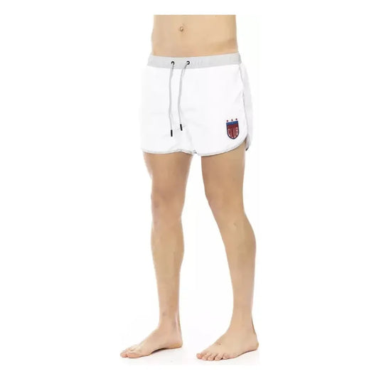 Bikkembergs White Polyester Men Swim Short BI-22661-S