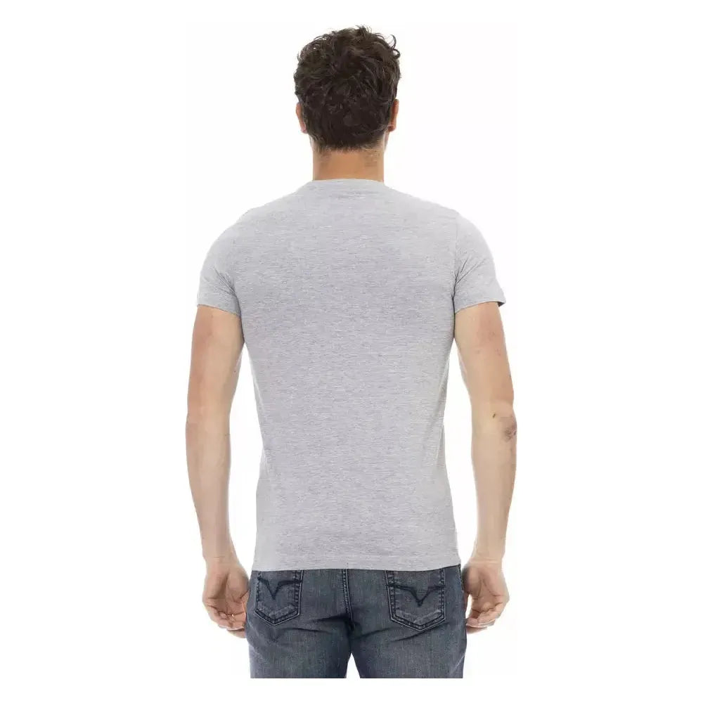 Trussardi Action Gray Cotton Men T-Shirt