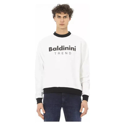 Baldinini Trend White Cotton Men's Hoodie