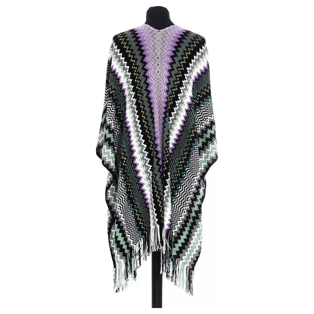 Missoni Multicolor Wool Women Poncho