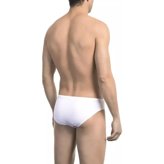 Bikkembergs White Polyamide Men's Swimwear BI-22033-XL