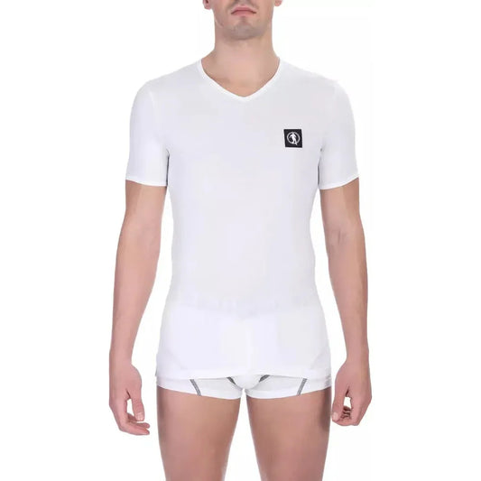 Bikkembergs White Cotton Men T-Shirt BI-21810-S
