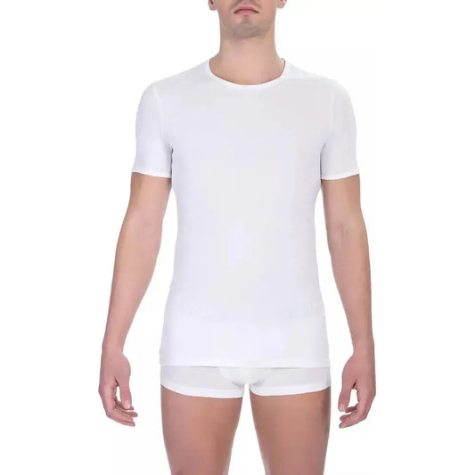 Bikkembergs White Cotton Men T-Shirt BI-21796-S