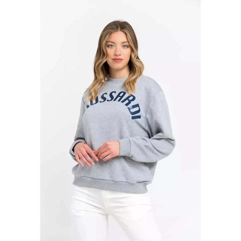 Trussardi Gray Cotton Sweatshirt