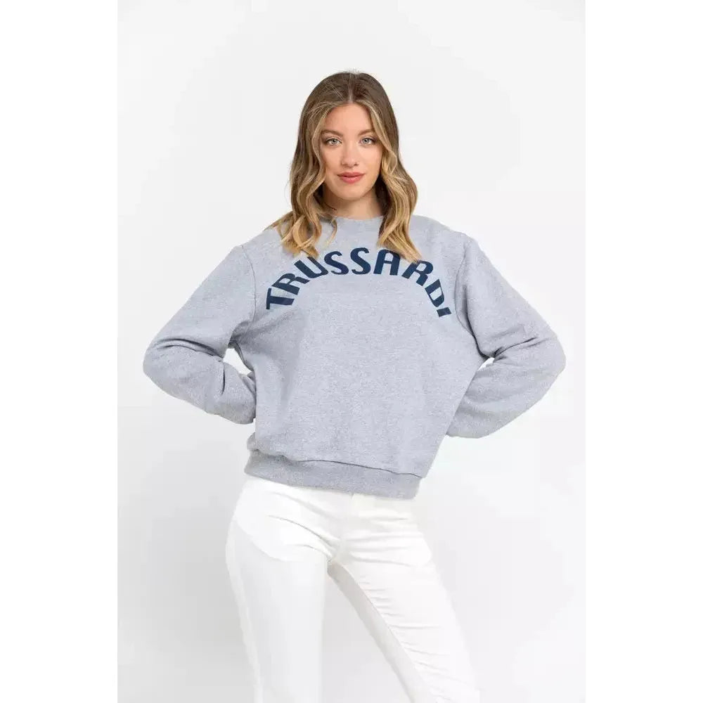 Trussardi Gray Cotton Sweatshirt