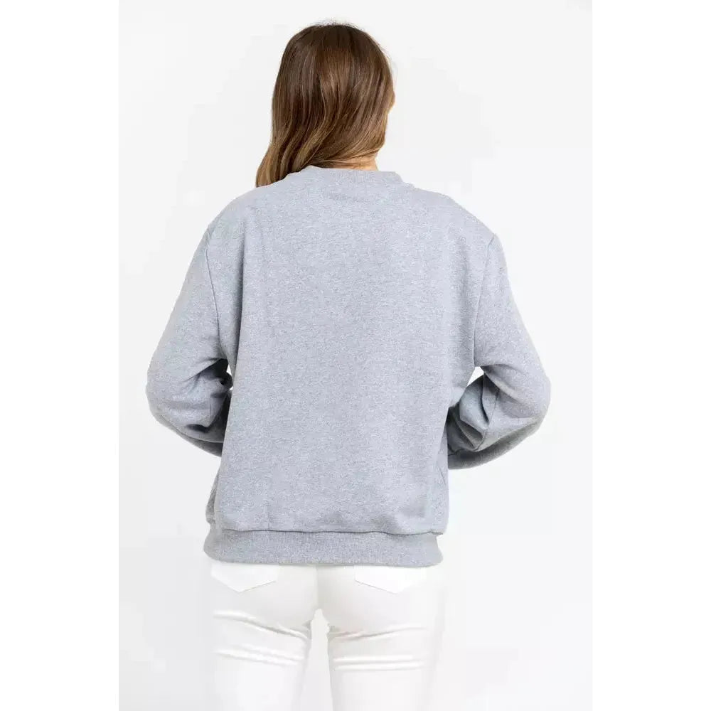 Trussardi Gray Cotton Sweatshirt