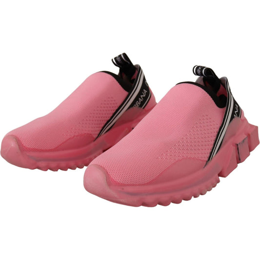 Dolce & Gabbana Chic Pink Sorrento Slip-On Sneakers LA9298-39