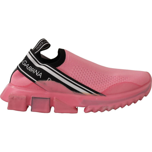 Dolce & Gabbana Chic Pink Sorrento Slip-On Sneakers LA9298-39