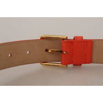 Dolce & Gabbana Orange Leather Devotion Heart Micro Bag Headphones Belt WMB170 - 70