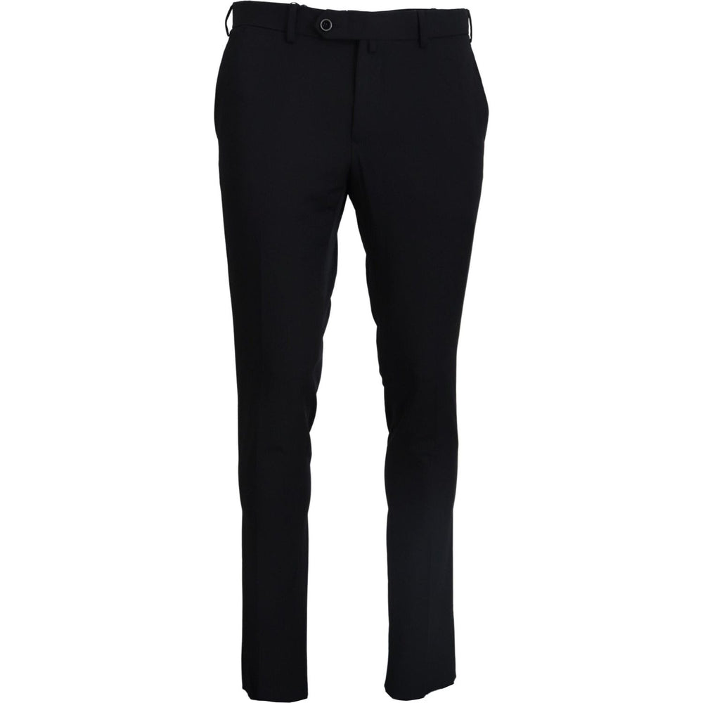 Domenico Tagliente Elegant Black Italian Dress Pants Domenico Tagliente Black