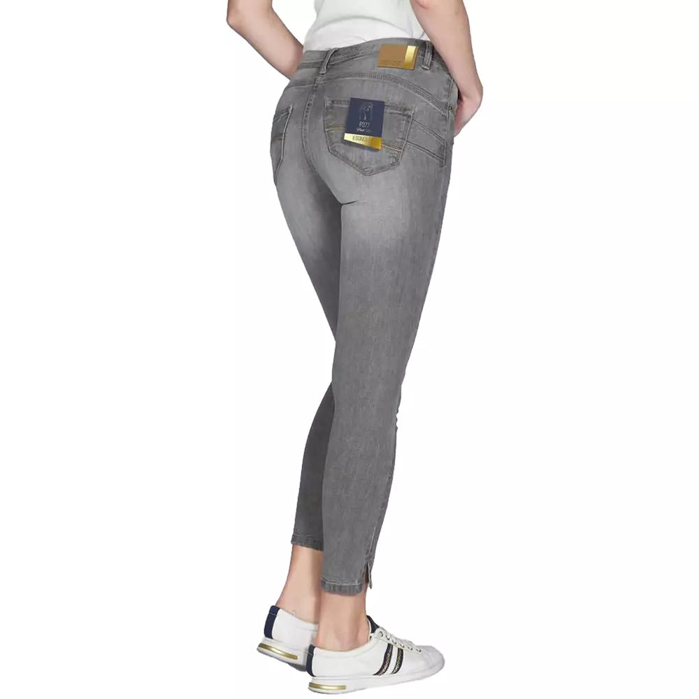 Yes Zee Gray Cotton Women's Jean YE-10567-W25