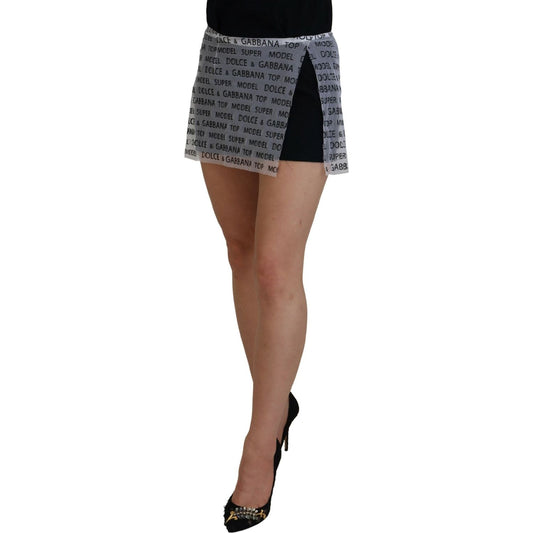 Dolce & Gabbana White Logo See Through A-line Mini Skirt SKI1902 - 40