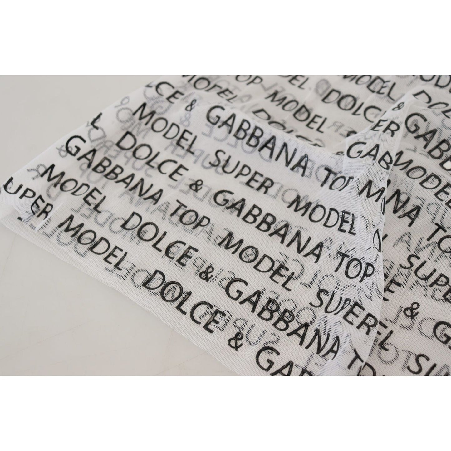 Dolce & Gabbana White Logo See Through A-line Mini Skirt